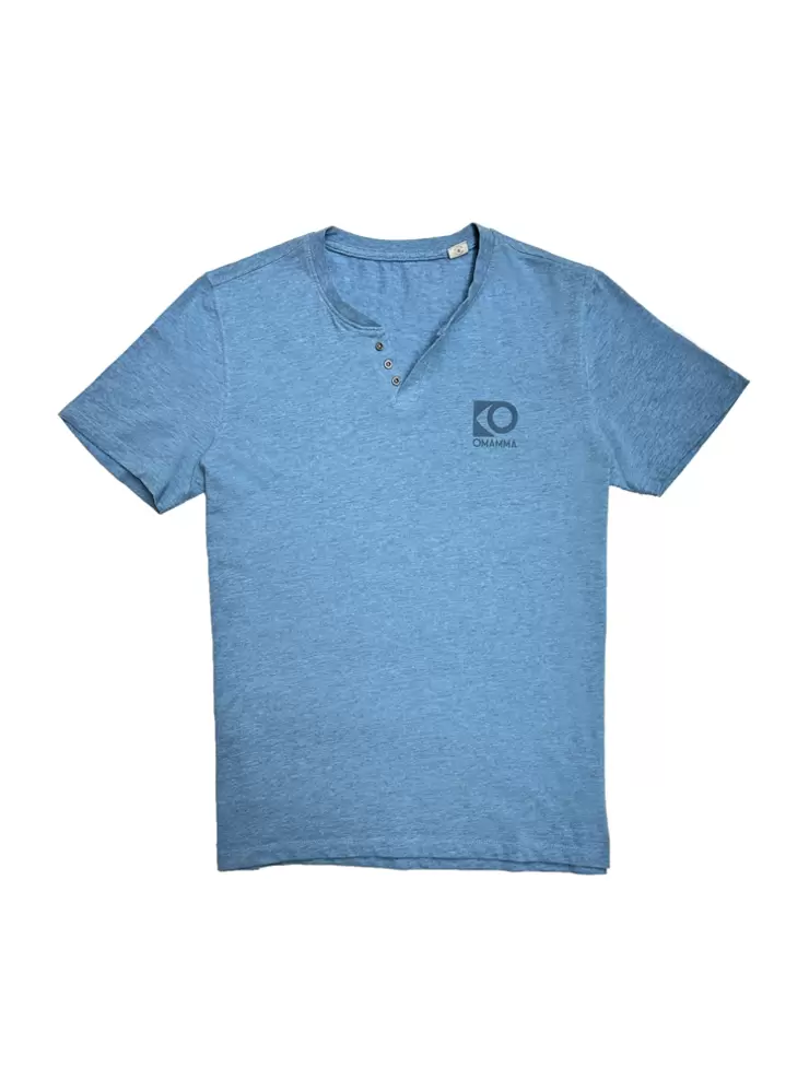 T-SHIRT in poliestere riciclato - Blue Heather